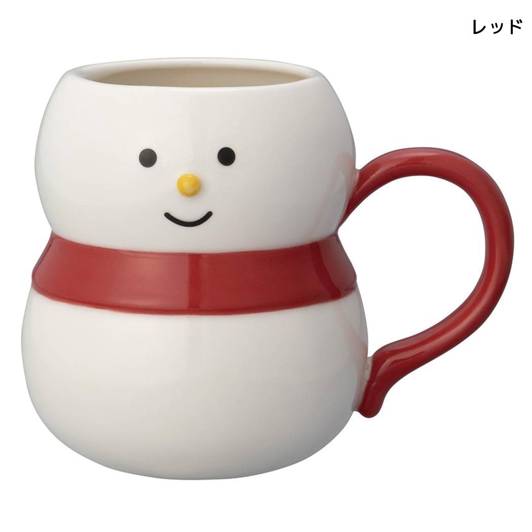 クリスマス 雪だるま マグカップ レッド デコレ