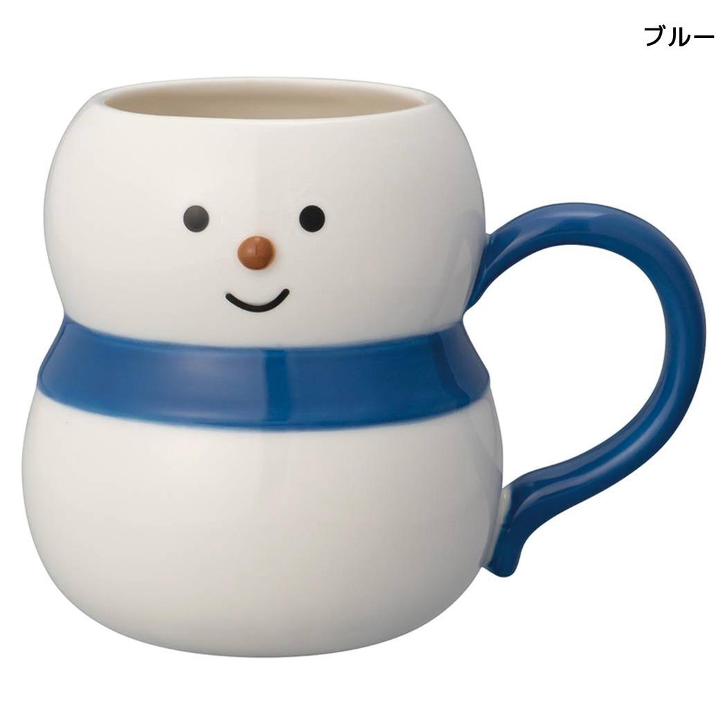クリスマス 雪だるま マグカップ ブルー デコレ
