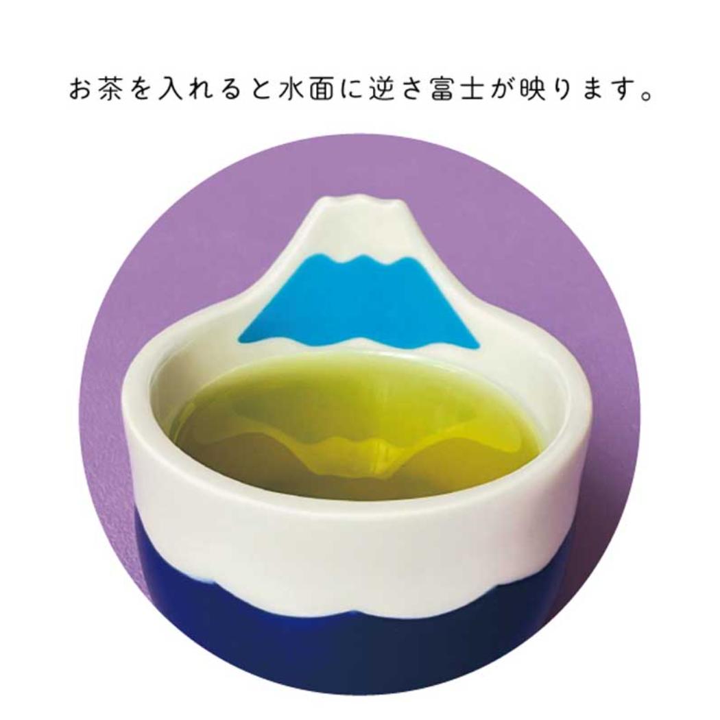 湯呑 富士見湯呑み 青富士 デコレ