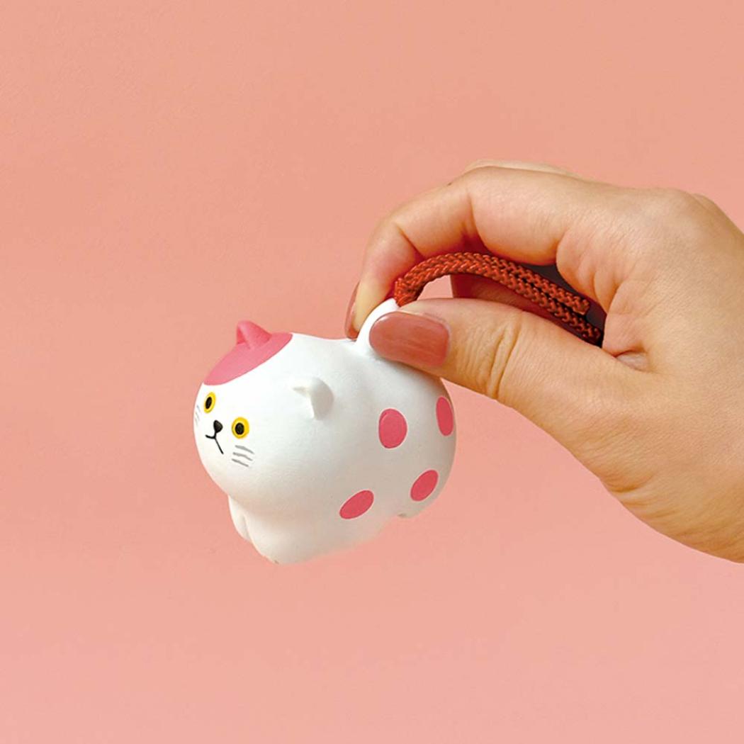 にゃん福土鈴 インテリア雑貨 ブチ ねこ デコレ 置物 かわいい