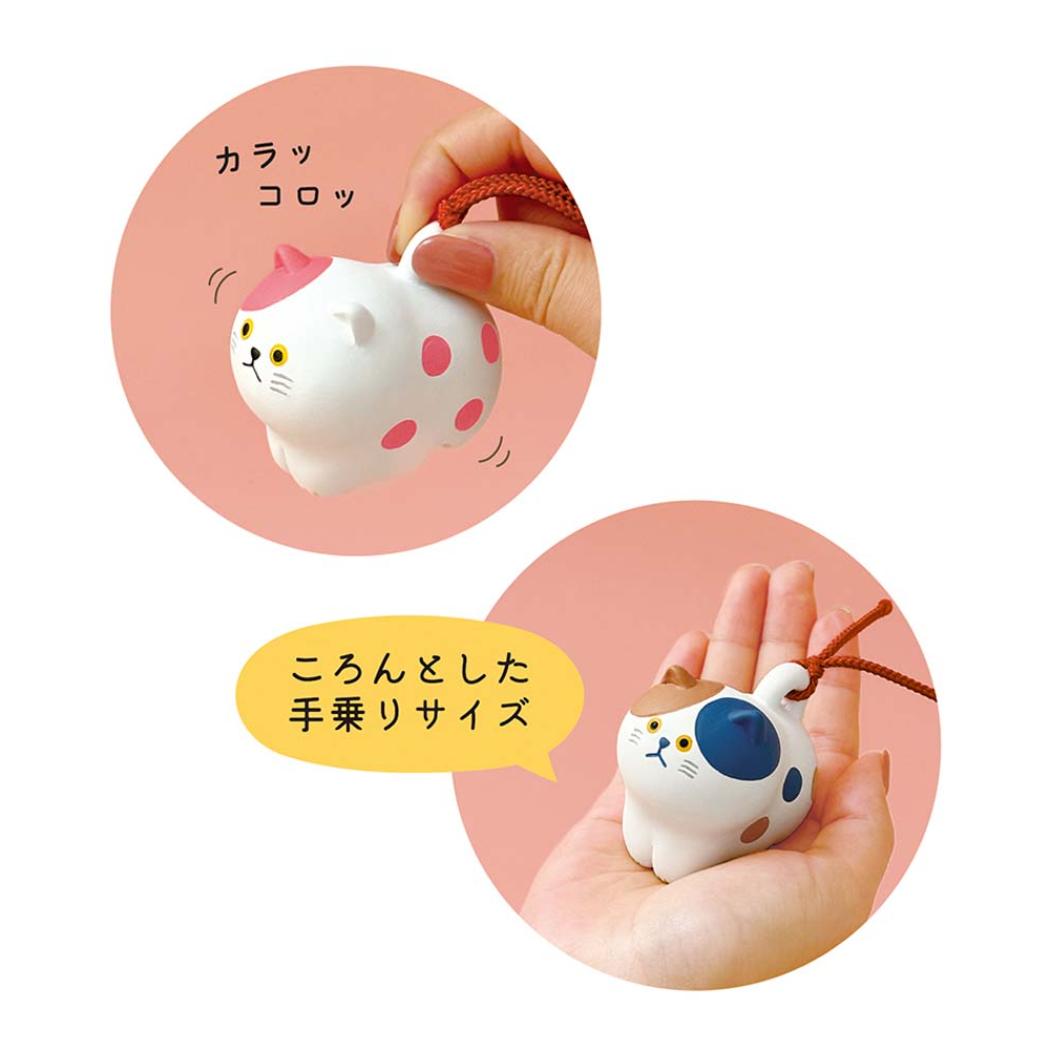 にゃん福土鈴 インテリア雑貨 ブチ ねこ デコレ 置物 かわいい
