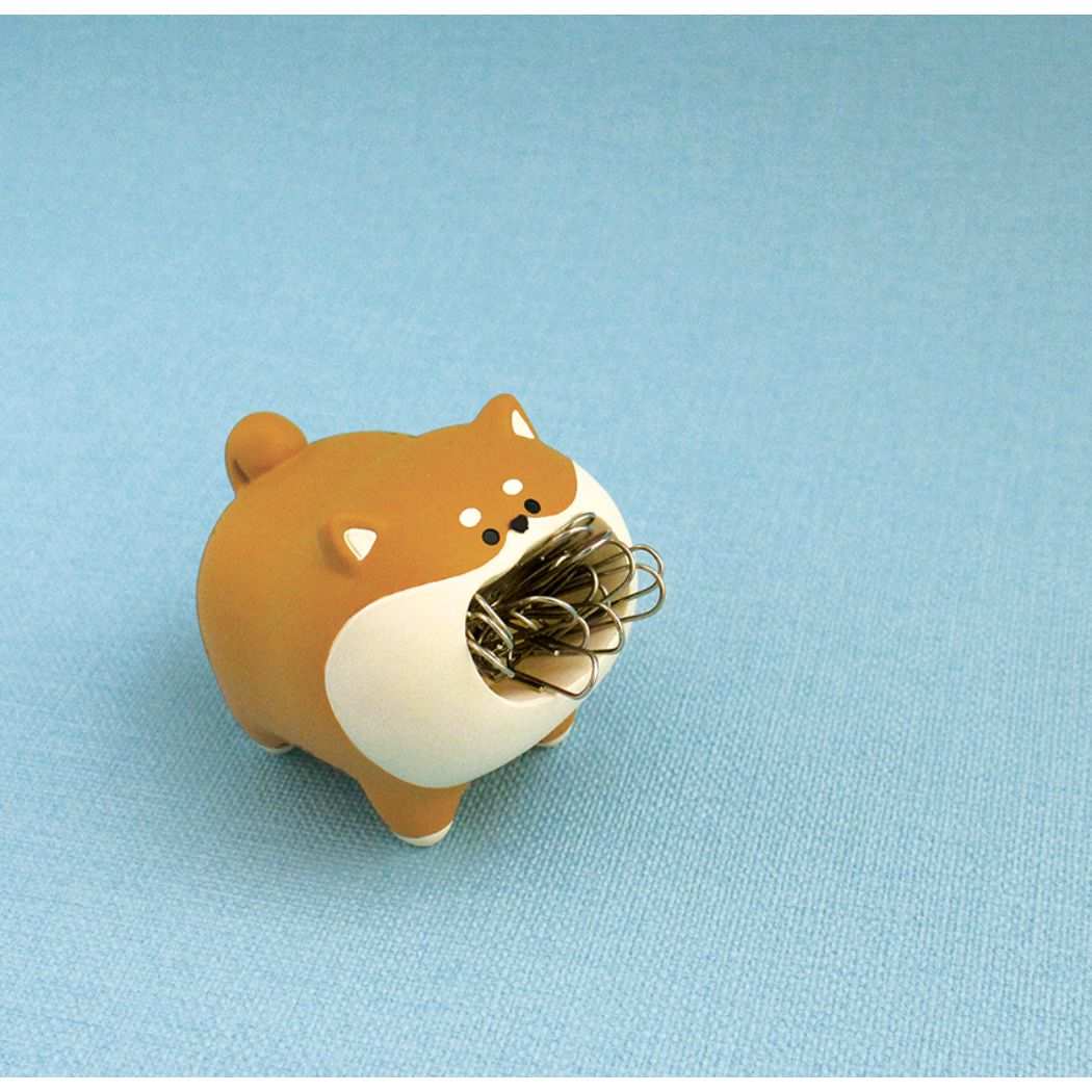 クリップホルダー 卓上収納 はらぺこあにまる しばいぬ harapeko animal デコレ クリップケース おもしろ雑貨