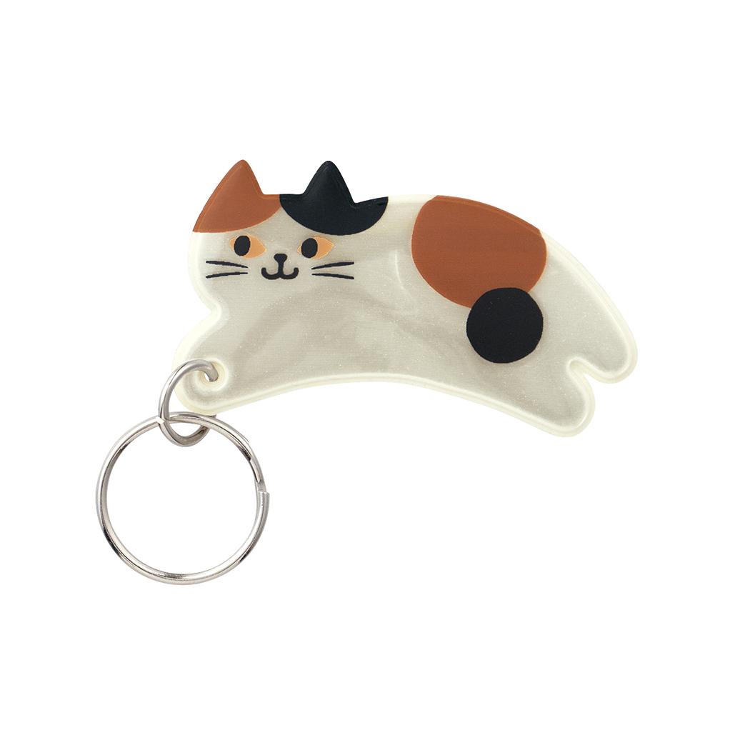 キーホルダー チャリピタキーホルダー ミケネコ デコレ