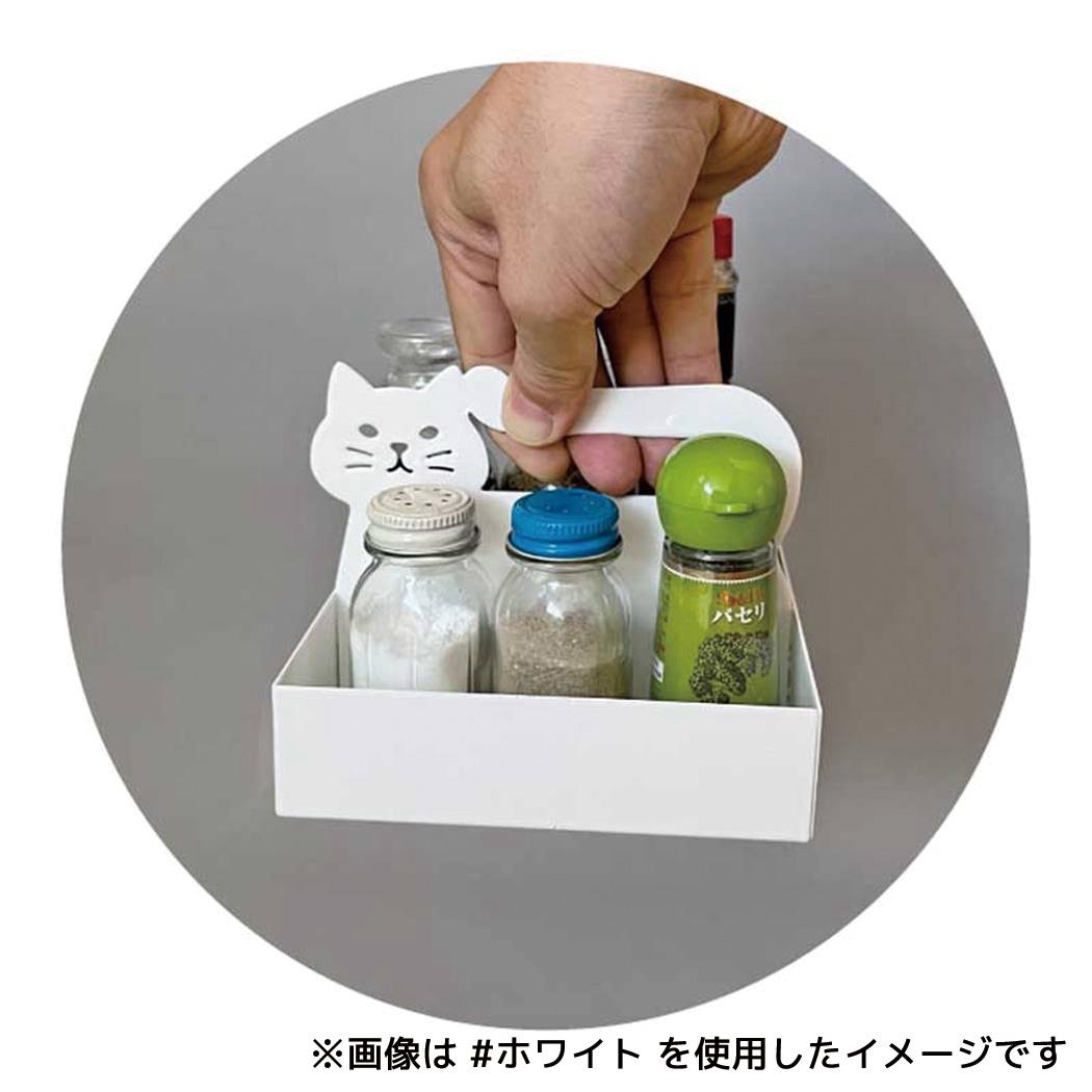 キッチン収納 ネコデコキッチン スパイスラック ホワイト デコレ