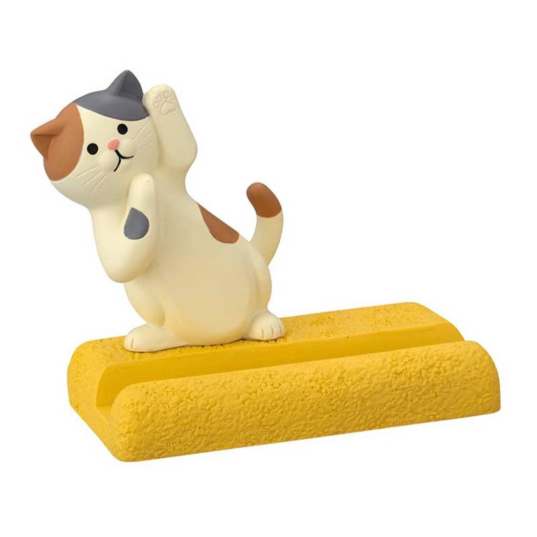 スマホ置き かくれんぼ猫 スマホスタンド ミケ デコレ