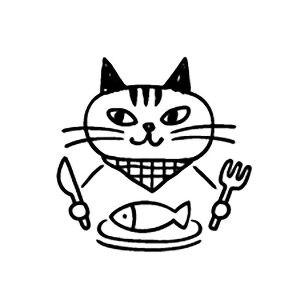 お猫ライフスタンプ ハンコ 食事 デコレ ラッピング プレゼント デコレーション メール便可