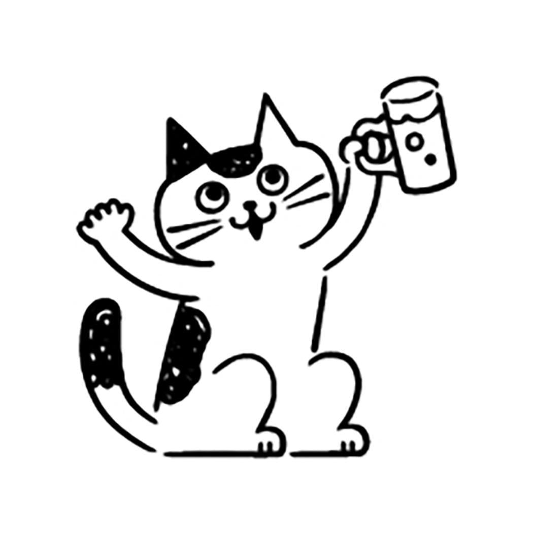 お猫ライフスタンプ ハンコ 飲み会 デコレ ラッピング プレゼント デコレーション メール便可