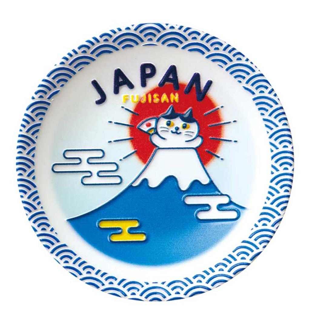 磁石 おみやげお皿マグネット 富士山 デコレ