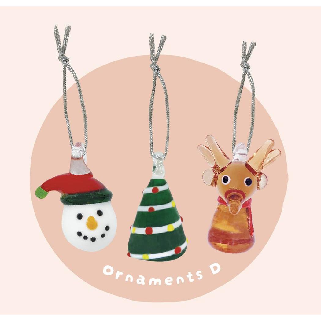 クリスマス 飾り ミニガラスオーナメントセット ornaments D デコレ