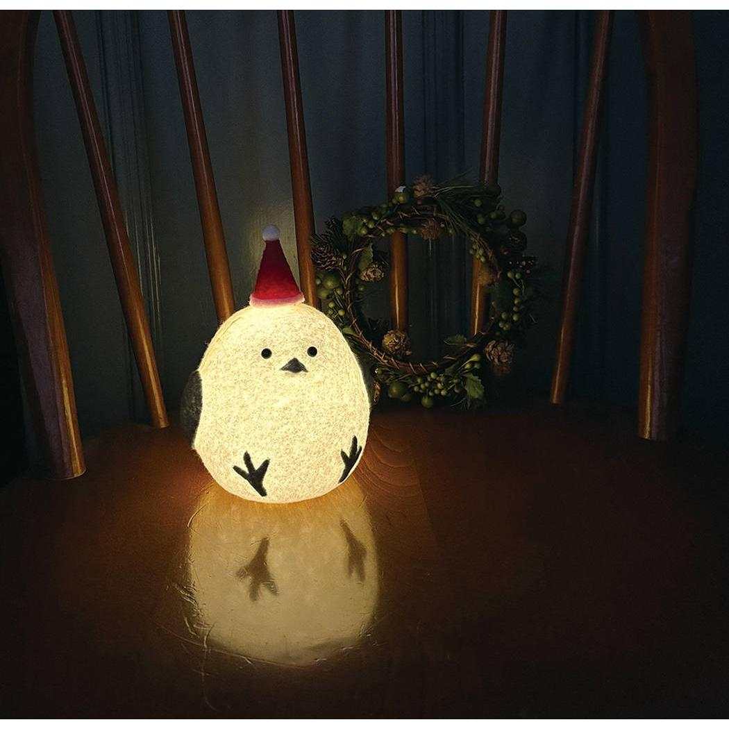 クリスマス 照明 シマエナガのフェルトランプ デコレ