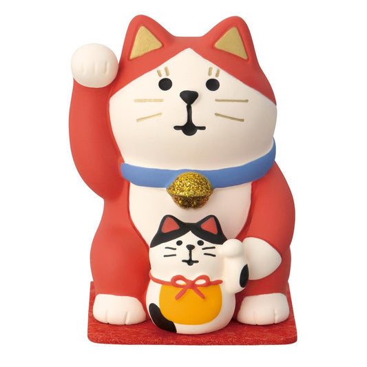 concombre FUKU 福 MONO マスコット 開運カラー招き猫 赤 無病息災 デコレ インテリア かわいい グッズ シネマコレクション
