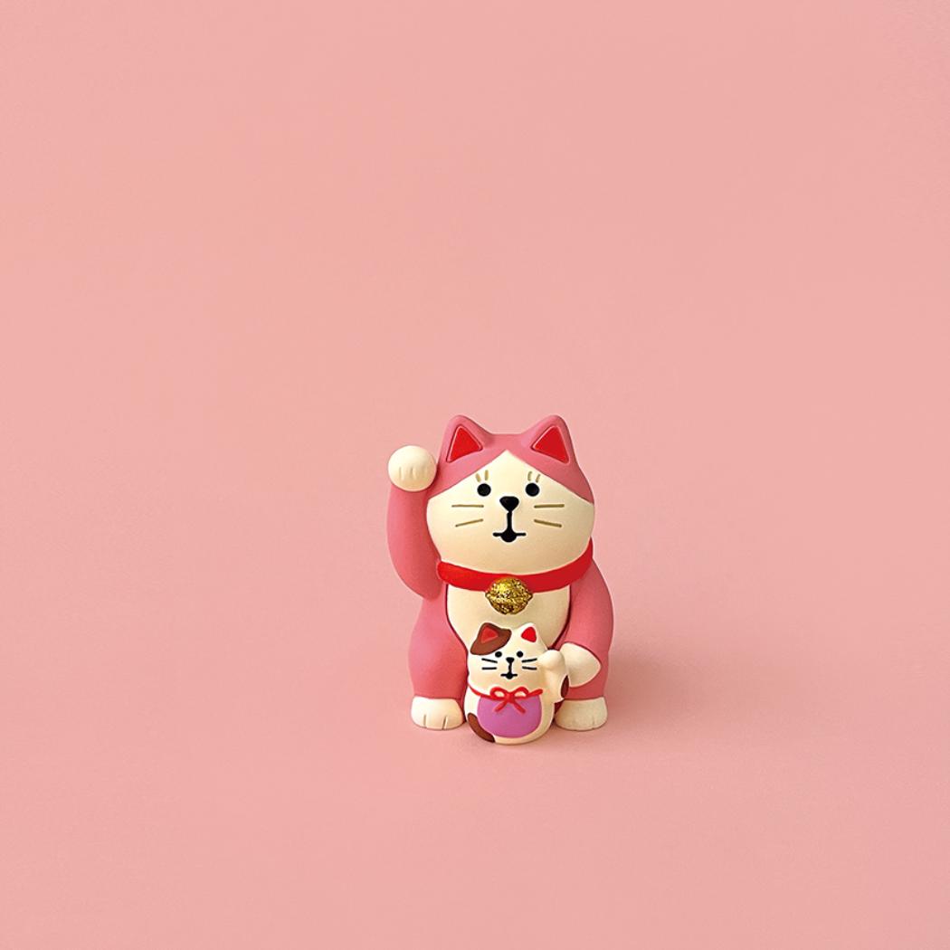 concombre FUKU 福 MONO マスコット 開運カラー招き猫 桃 良縁成就 デコレ インテリア かわいい グッズ シネマコレクション