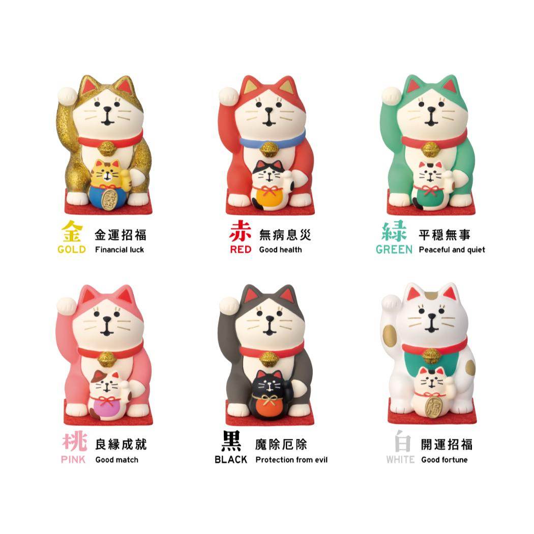 concombre FUKU 福 MONO マスコット 開運カラー招き猫 桃 良縁成就 デコレ インテリア かわいい グッズ シネマコレクション
