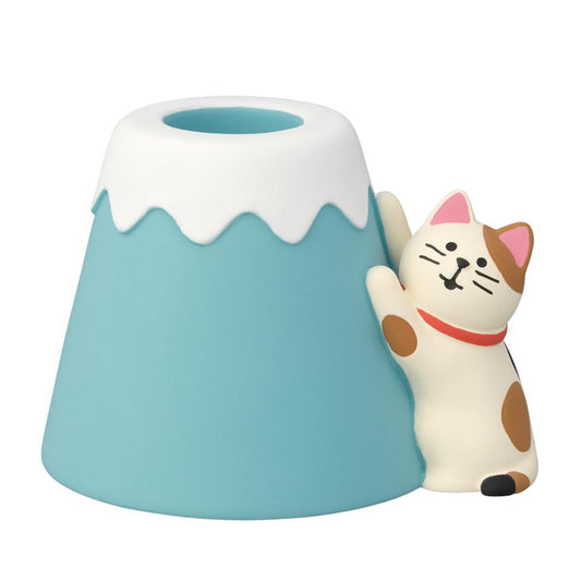 富士でつめとぎ ペンスタンド ペン立て concombre 三毛猫 デコレ おもしろ雑貨 かわいい