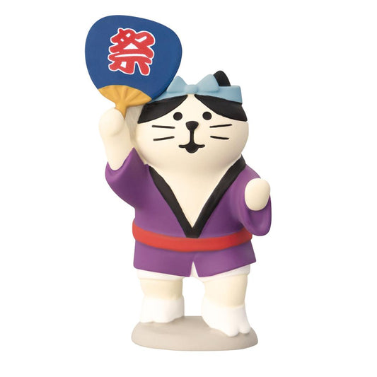 concombre お祭りにゃんこ マスコット 阿波踊り猫 男踊り デコレ インテリア かわいい グッズ シネマコレクション