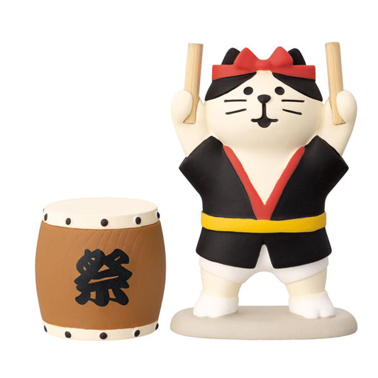 concombre お祭りにゃんこ マスコット お祭り太鼓猫 デコレ インテリア かわいい グッズ シネマコレクション