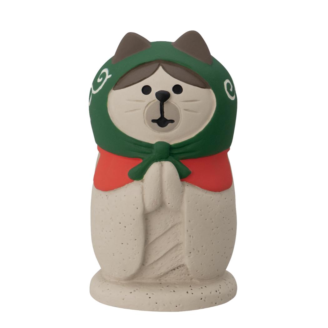 地蔵なりすましどろぼう猫 笠付き マスコット デコレ インテリア かわいい