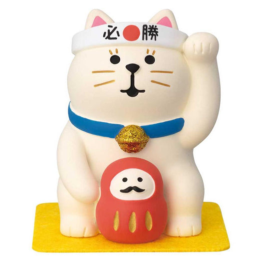 必勝祈願招き猫 マスコット concombre まったり合格祈願 デコレ ギフト雑貨 プレゼント かわいい 学生 中学生 高校生 受験生