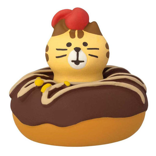 ひょっこりにゃんドーナツ マスコット concombre チョコ デコレ インテリア かわいい