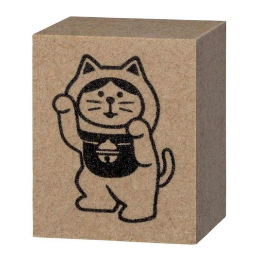 FUKUMONOはんこ スタンプ 踊る招き猫右手上げ デコレ かわいい お正月 メール便可