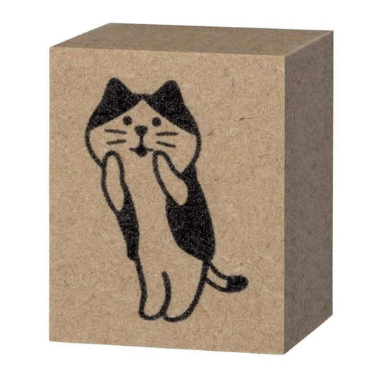 FUKUMONOはんこ スタンプ ヤッホー猫 デコレ かわいい お正月 メール便可