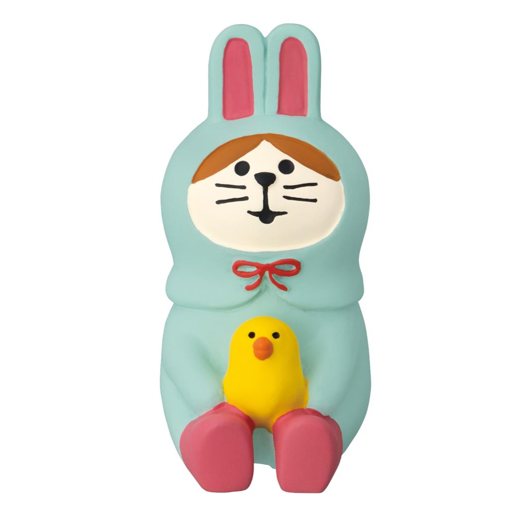 うさぎにゃんこ マスコット concombre Happy Easter ひよこ デコレ インテリア かわいい