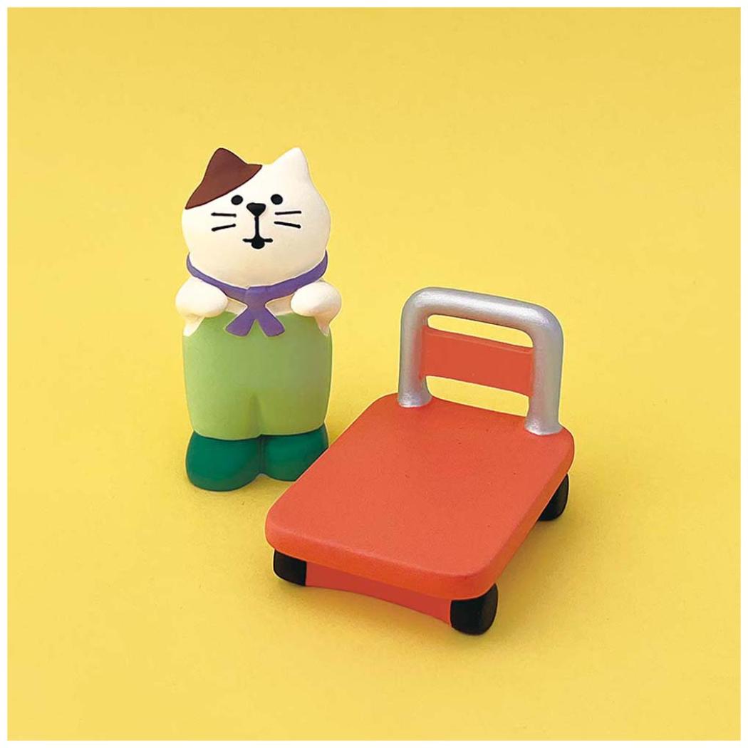畑仕事猫と台車セット マスコット concombre Hello Spring デコレ インテリア かわいい