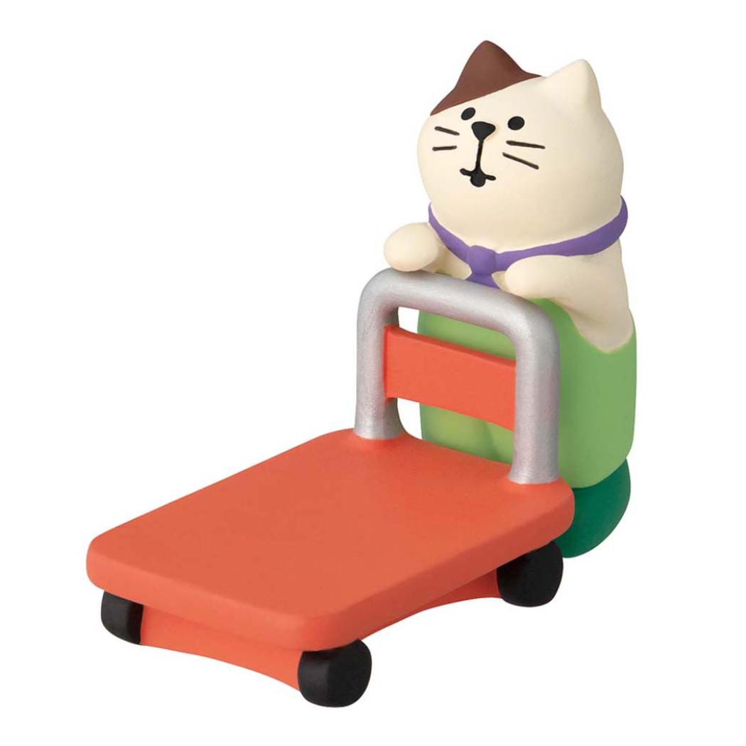 畑仕事猫と台車セット マスコット concombre Hello Spring デコレ インテリア かわいい