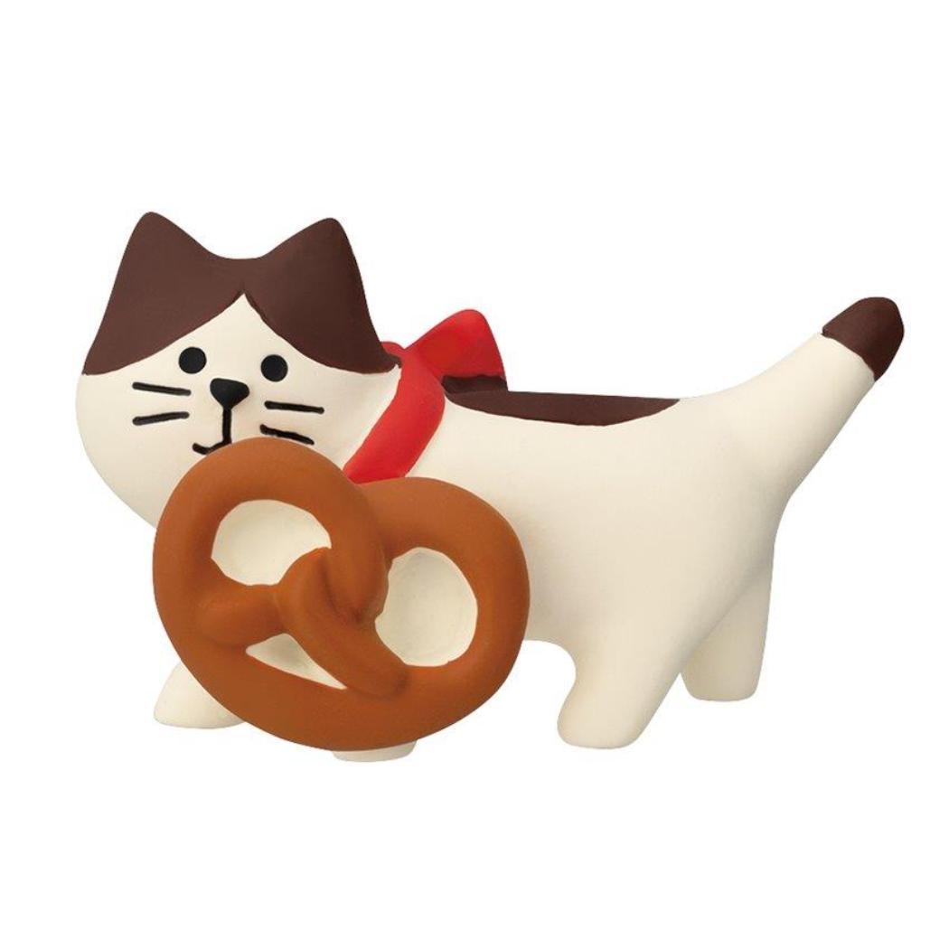 concombre やまねこベーカリー まったりパンまつり マスコット パン運び子猫 プレッツェル デコレ プレゼント インテリア かわいい グッズ メール便可 シネマコレクション