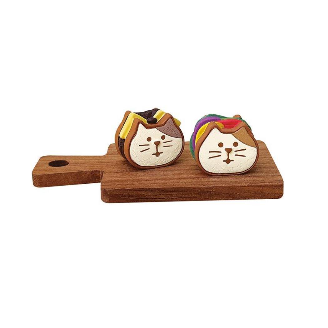 ねこパンサンド マスコット concombre やまねこベーカリー まったりパンまつり あんバター デコレ プレゼント インテリア かわいい メール便可