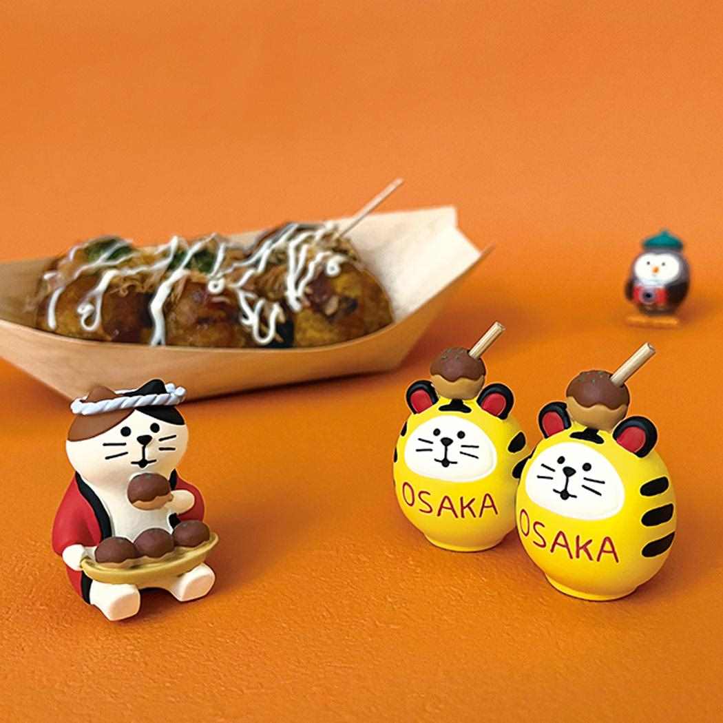 ご当地だるま 大阪 マスコット concombre たこ焼き デコレ インテリア かわいい プレゼント