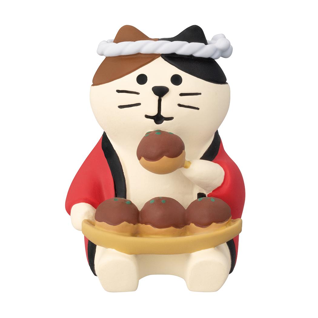 たこ焼きLOVE猫 マスコット concombre デコレ インテリア かわいい プレゼント