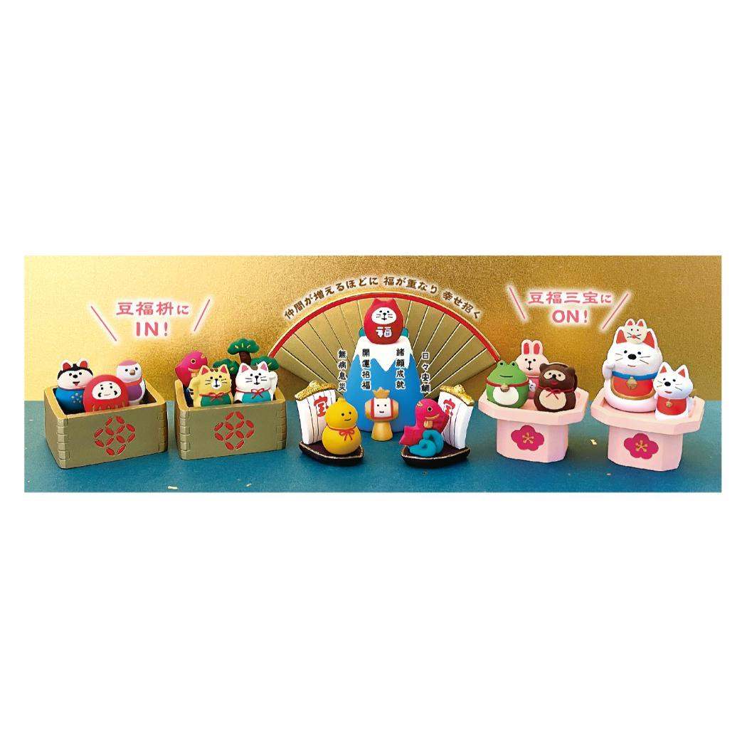 豆福マスコット マスコット FUKU 福 MONO concombre 福猫だるま デコレ インテリア かわいい メール便可
