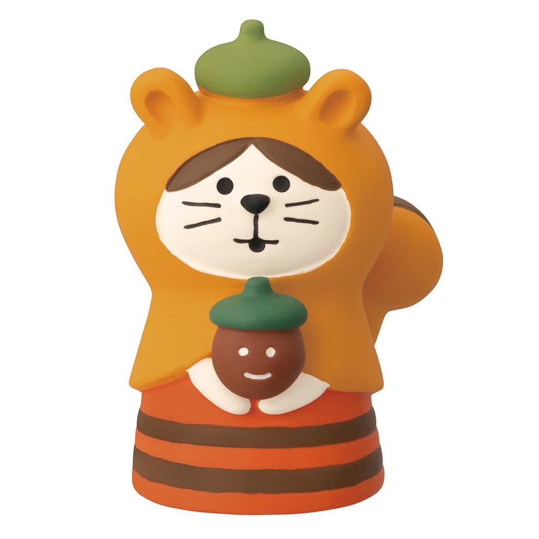 ねこずきん マスコット concombre りす デコレ インテリア かわいい プレゼント