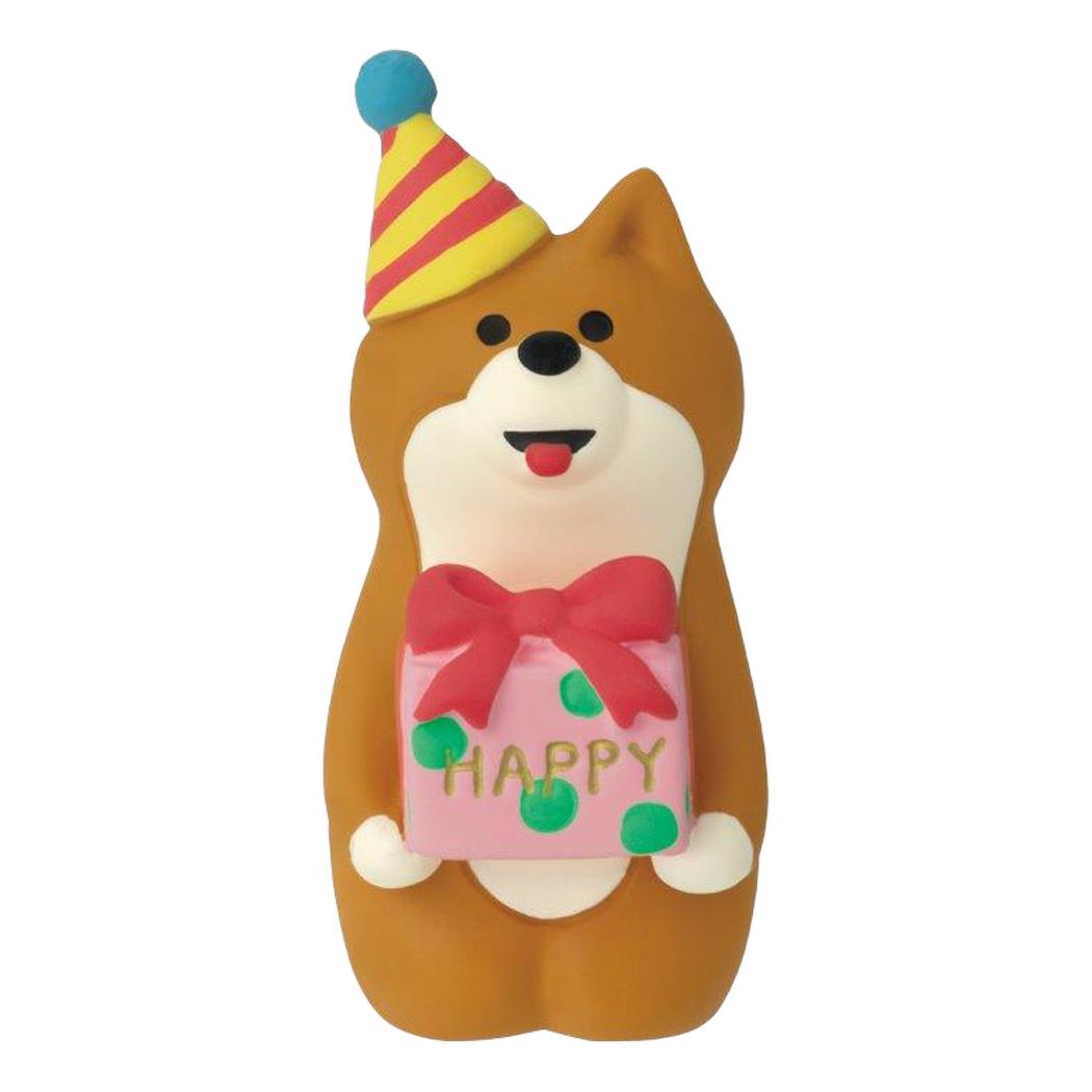 おめでとうプレゼントわんこ マスコット コンコンブル concombre デコレ コレクション かわいい
