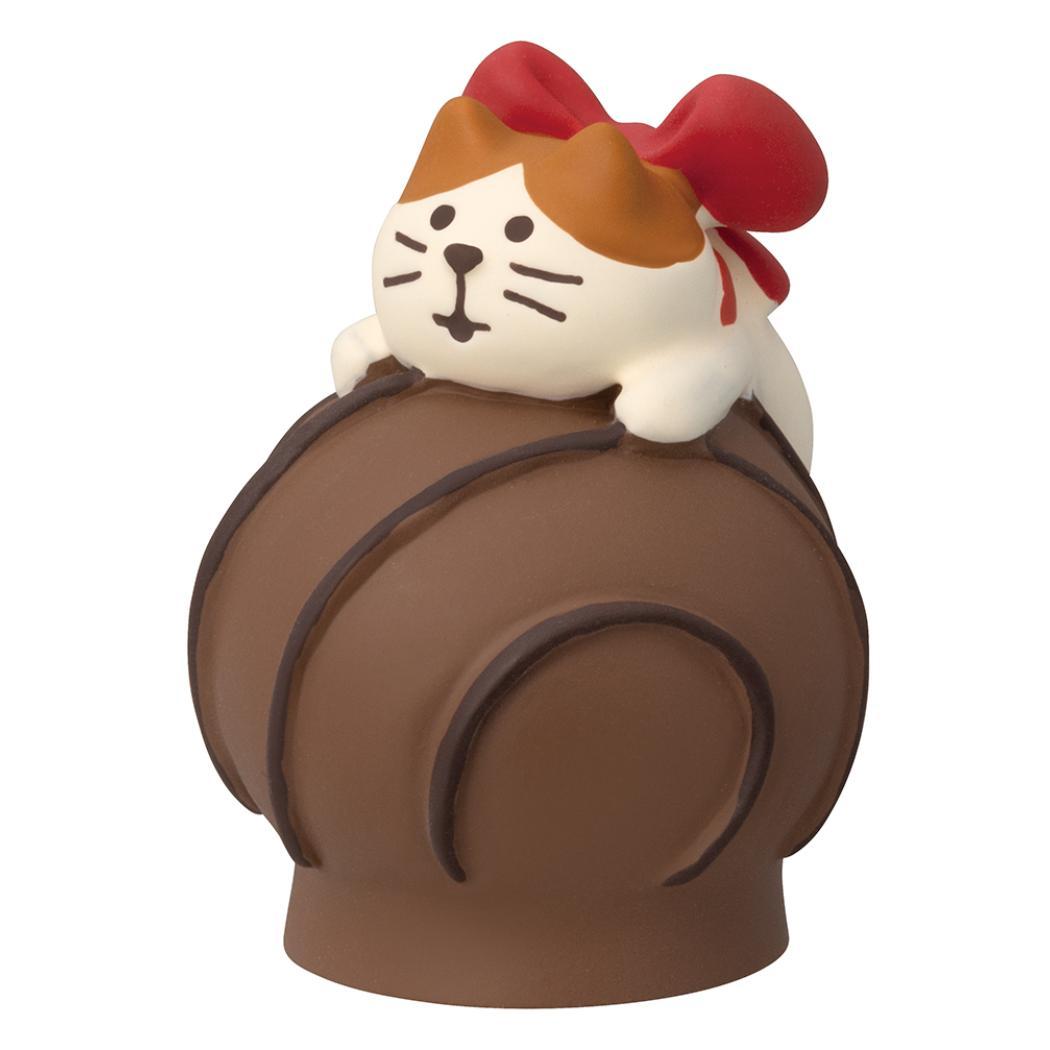 子猫とボンボンショコラ マスコット Bpnjour chocolat concombre スイート ビター デコレ ミニチュア オブジェ ディスプレイ 置物