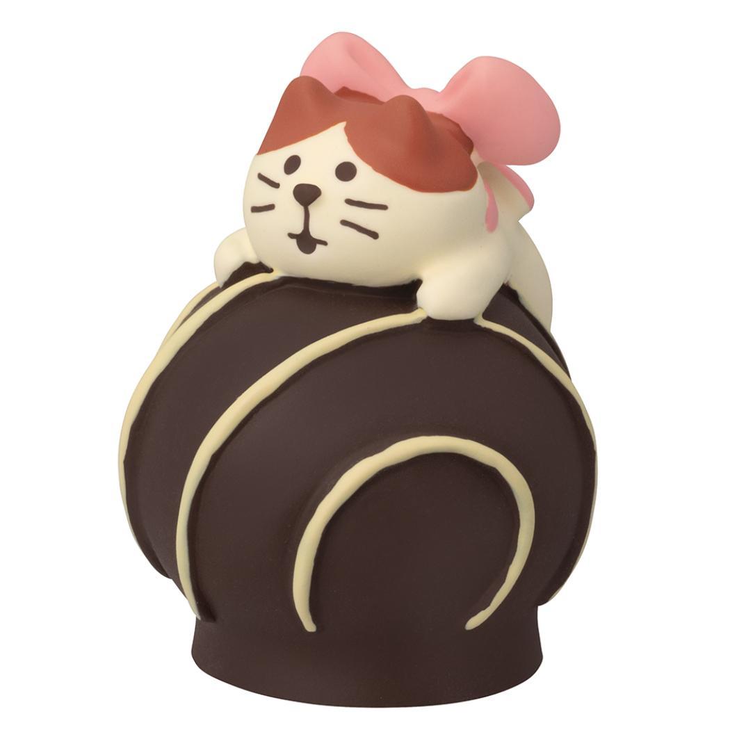 子猫とボンボンショコラ マスコット Bpnjour chocolat concombre スイート ビター デコレ ミニチュア オブジェ ディスプレイ 置物