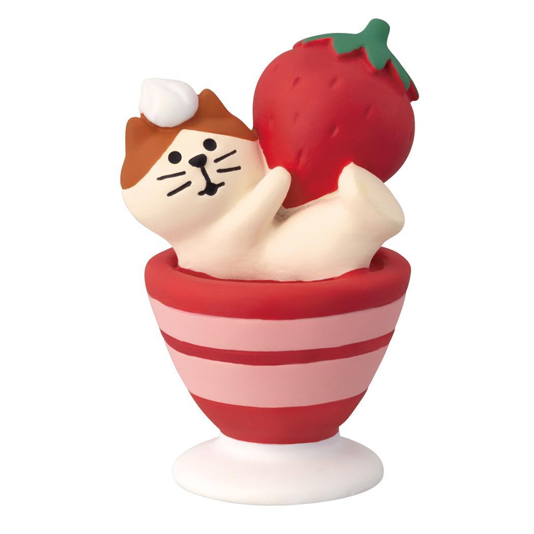 いちごパンニャコッタ いちごティニャミス マスコット ジャンボないちごフェア concombre デコレ ミニチュア オブジェ ディスプレイ 置物