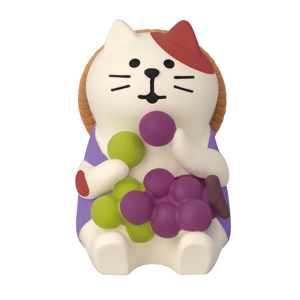 concombre マスコット ぶどう食べくらべ猫 デコレ