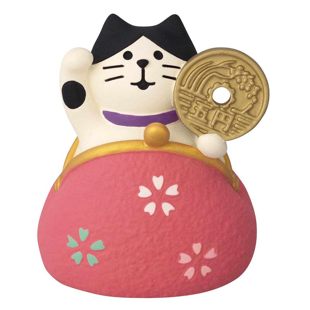 concombre マスコット ひょっこり金運がま口 招き猫 デコレ