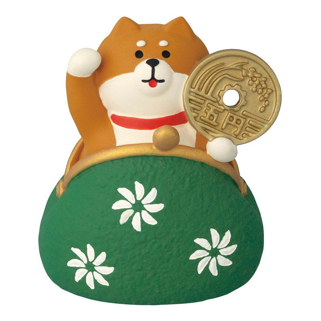 concombre マスコット ひょっこり金運がま口 招きわんこ デコレ