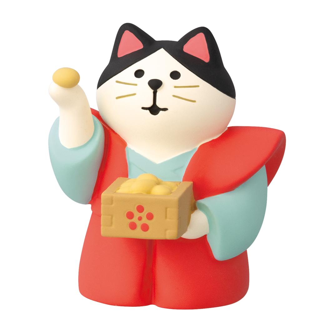 かみしもで豆まき猫 マスコット concombre?まったり節分会 デコレ プレゼント インテリア かわいい