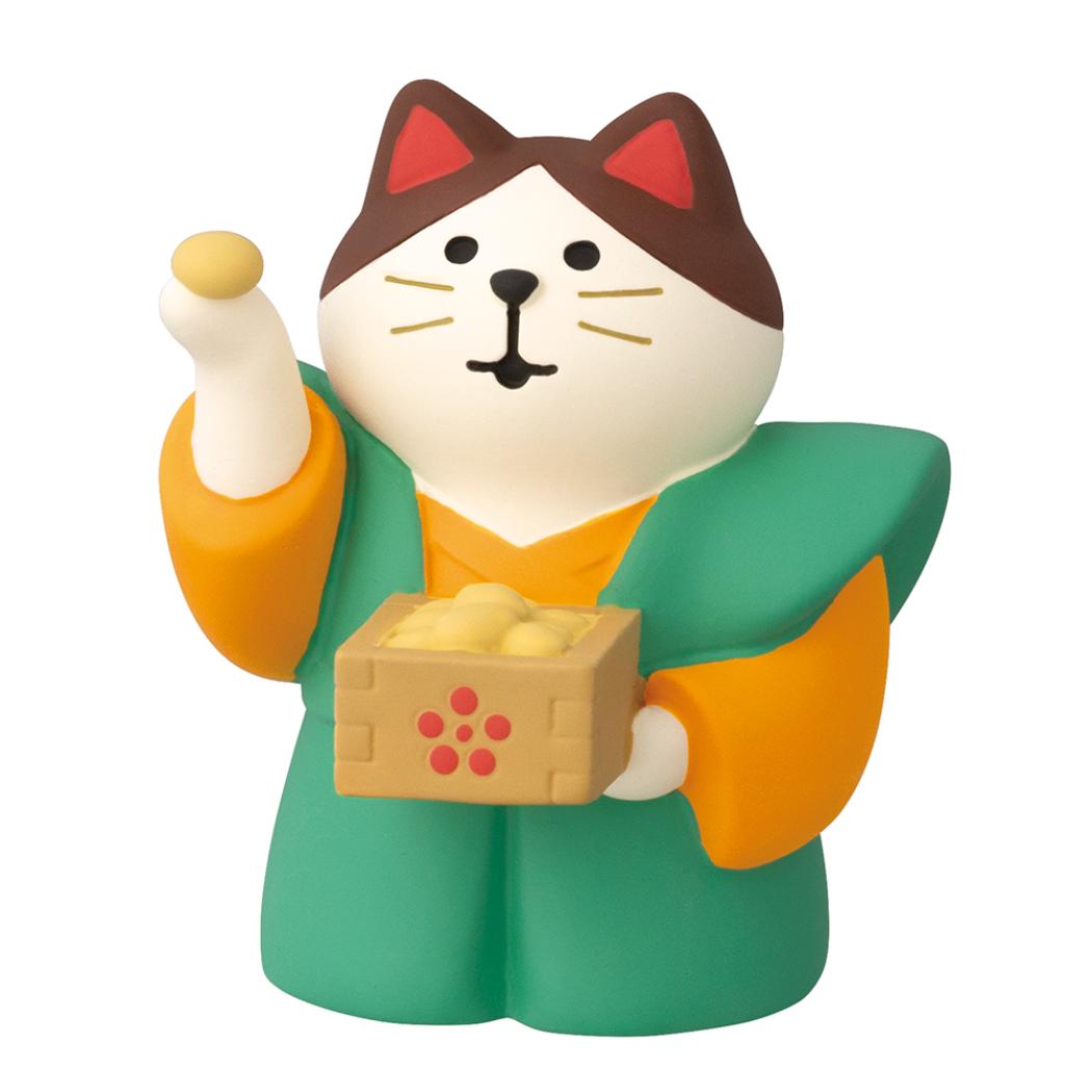 かみしもで豆まき猫 マスコット concombre?まったり節分会 デコレ プレゼント インテリア かわいい