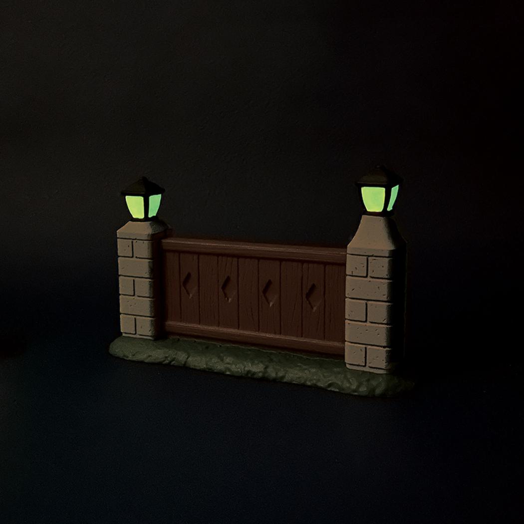 街灯付きフェンス マスコット concombre Halloween おばけなにゃんこたち デコレ インテリア かわいい プレゼント