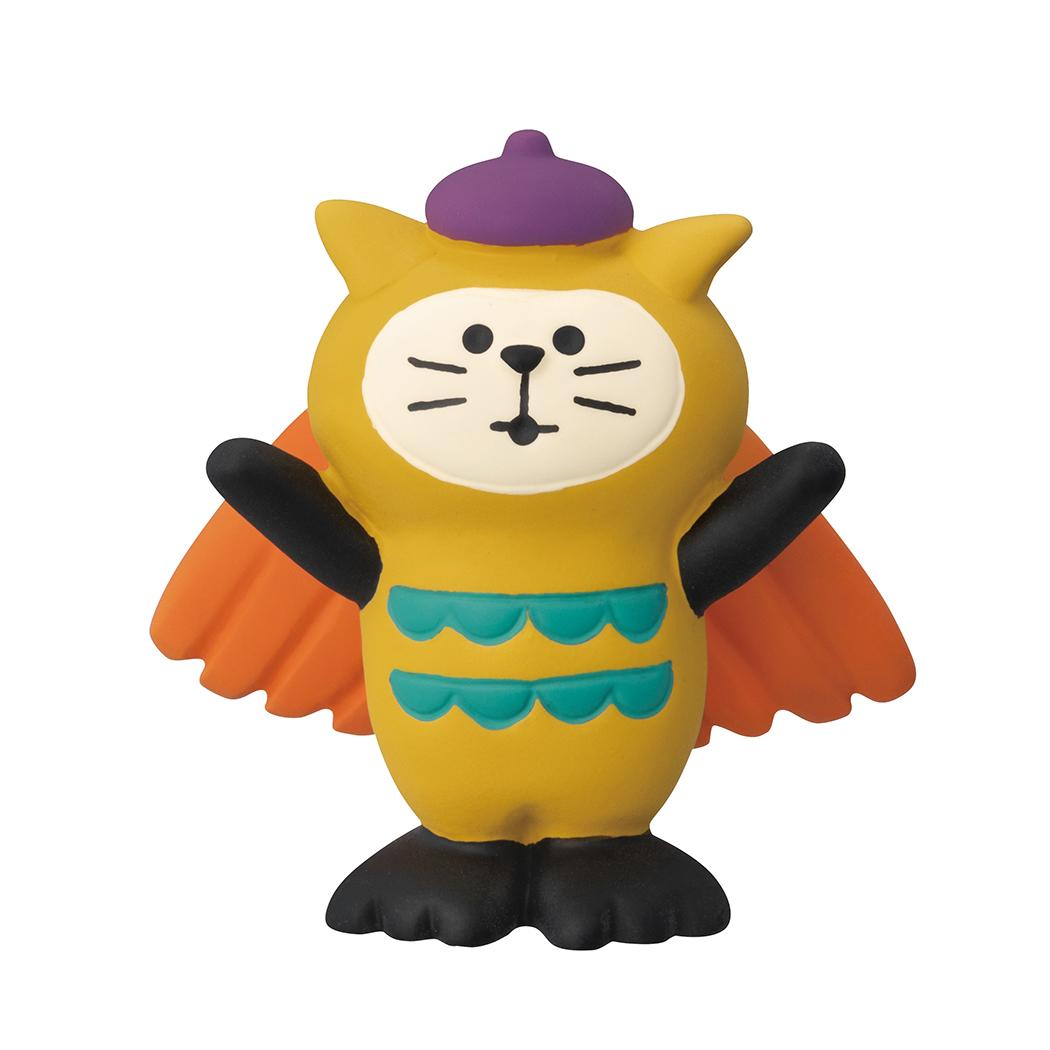HAPPY OBAKE NIGHT マスコット ミミズクにゃんこ concombre デコレ インテリア ハロウィン かわいい グッズ メール便可 シネマコレクション