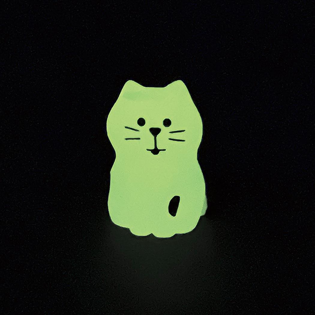 ひかりねこ マスコット HAPPY OBAKE NIGHT concombre デコレ インテリア ハロウィン かわいい 蓄光 メール便可
