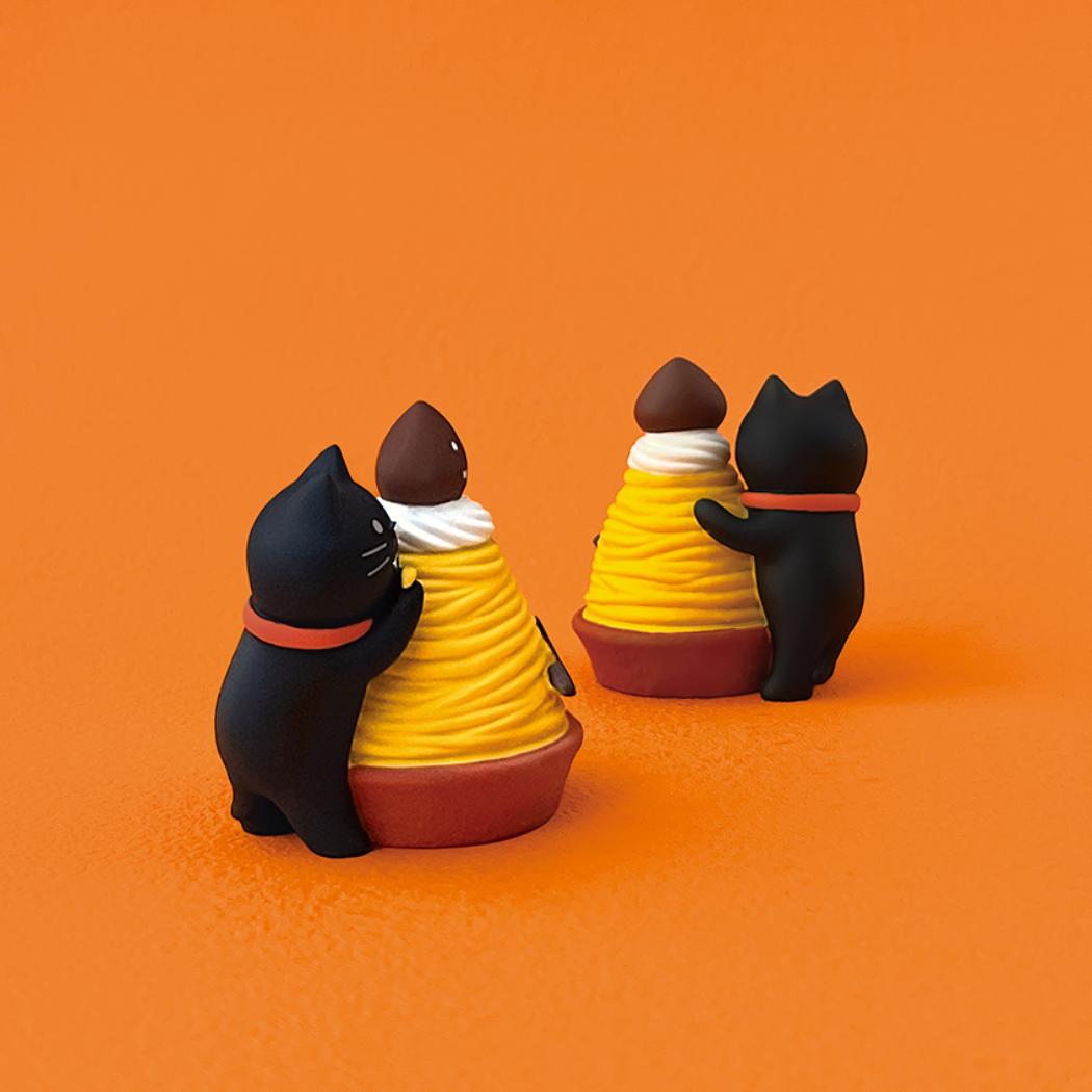 コンコンブル マスコット concombre 純喫茶コンブル ハロウィンフェスタ かぼちゃモンブラン猫 デコレ