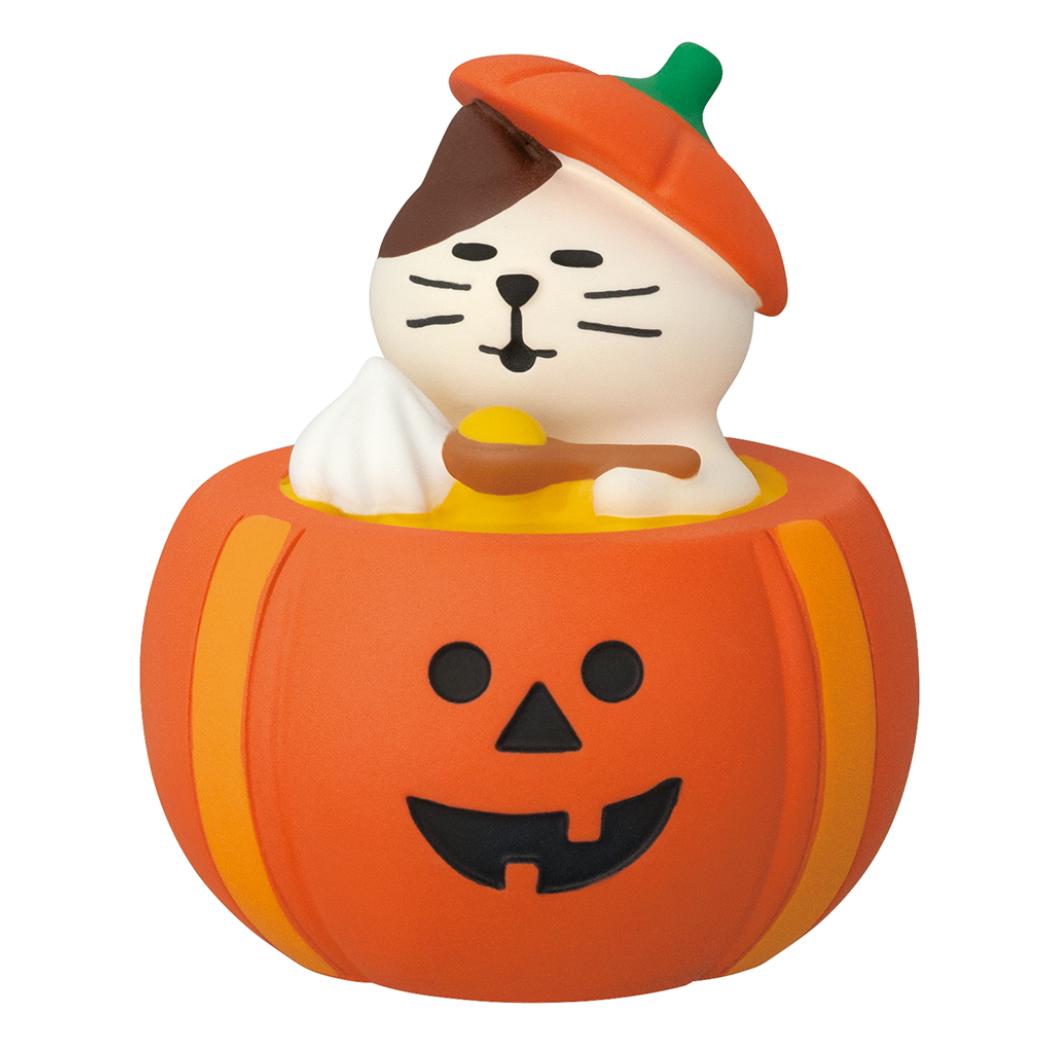 コンコンブル マスコット concombre 純喫茶コンブル ハロウィンフェスタ ちびねこかぼちゃプリン デコレ