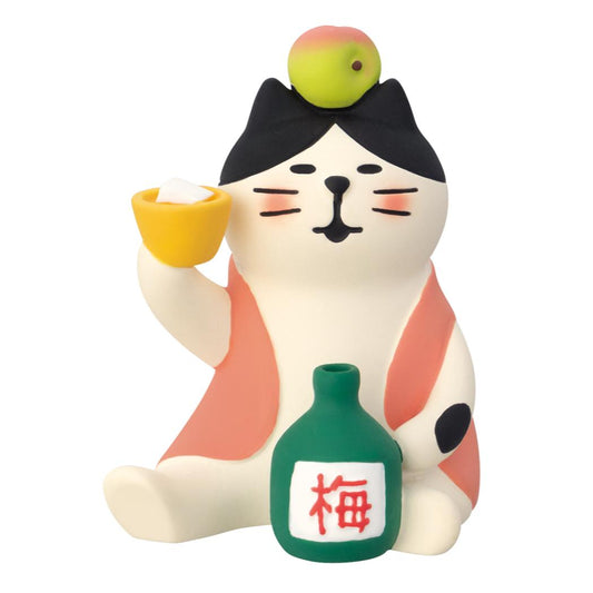 concombre 雨にハミング マスコット 梅酒で乾杯猫 デコレ インテリア かわいい グッズ シネマコレクション