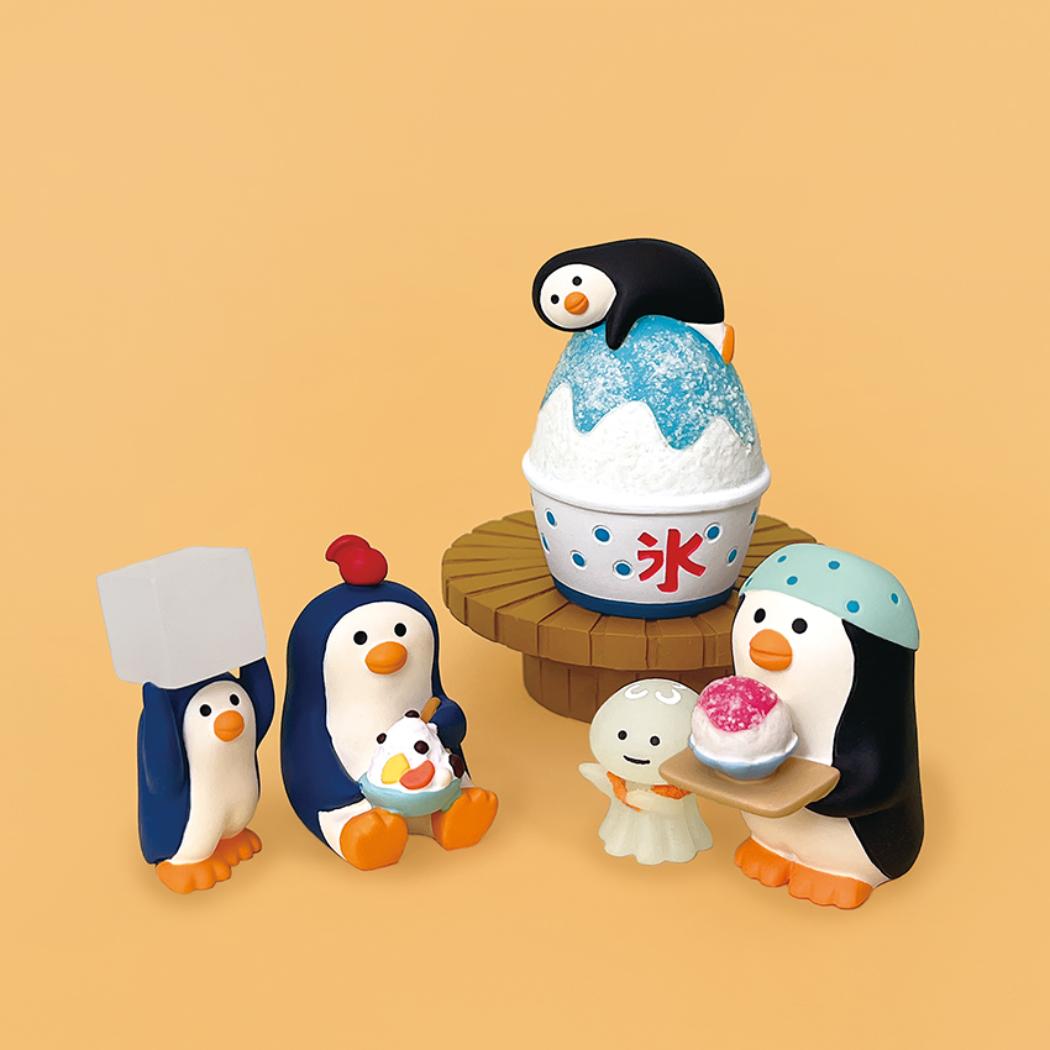 かき氷売りペンギン マスコット concombre デコレ インテリア かわいい